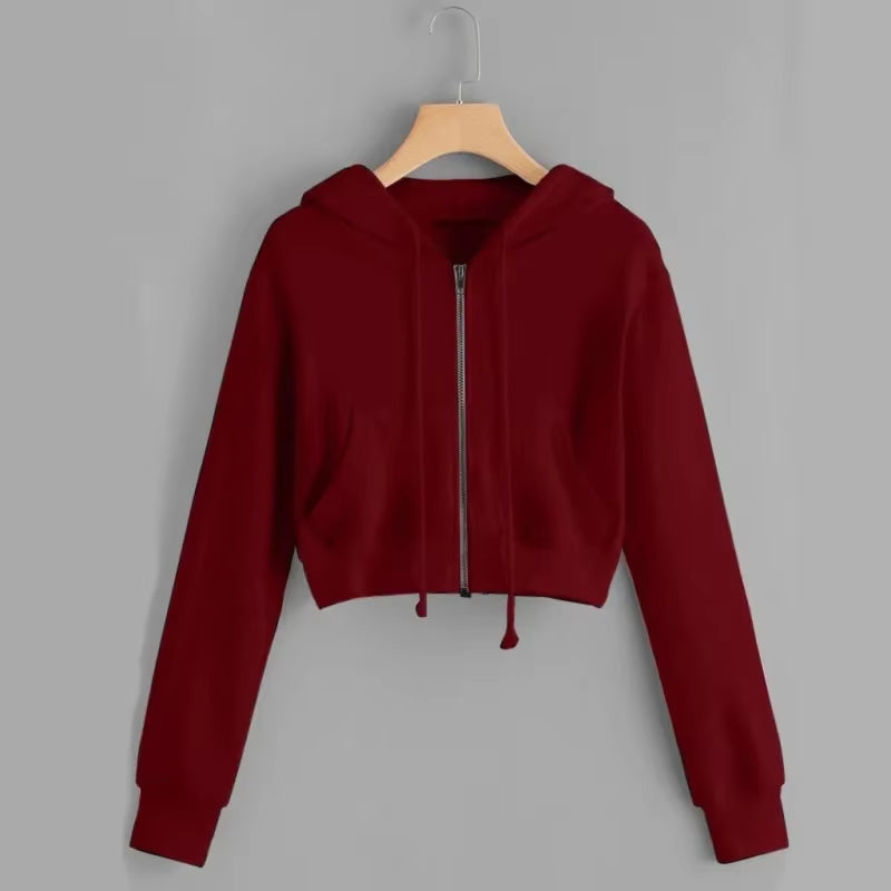 Women'S Autumn/Winter Zipper-Up Sweatshirt 2023 New Ulzzang Japanese Retro Jacket Trendy Top Thin Style Other Pattern Type